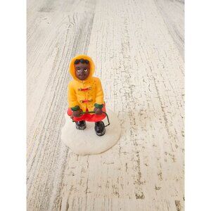 Owell girl playing village Xmas people accessory